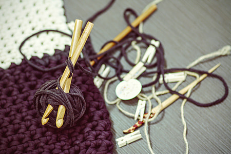 close-up photo of knitting kit thumbnail