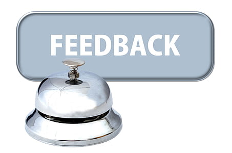 gray steel desk bell with feedback text overlay thumbnail