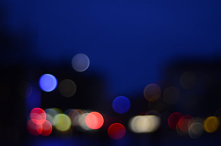 background, night, bokeh, blue, city, himmel thumbnail