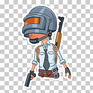 PlayerUnknown's Battlegrounds Sticker PUBG MOBILE Xbox One Fortnite, cartoon wall stickers, man carrying rifle and holding pistol PNG clipart