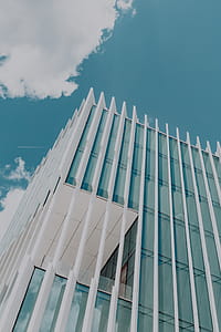 Modern white building, EDP Headquarters of architect Aires Mateus, Lisbon, Portugal thumbnail