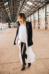 woman in black blazer and pants thumbnail