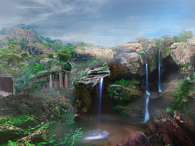 waterfalls painting thumbnail