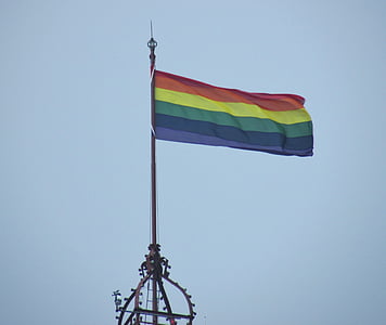 Rainbow flag in pole thumbnail