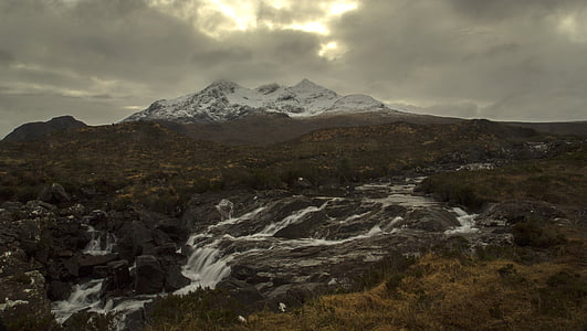 brown mountains under gray sky during daytime thumbnail