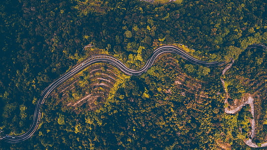 bird's eye view of highway during daytime thumbnail