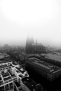 grayscale photography of building thumbnail