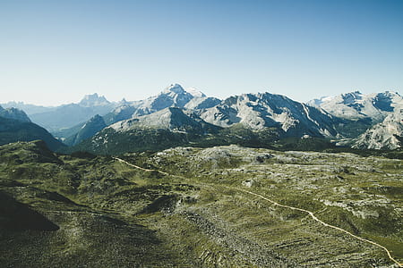 bird's-eye view photography of mountains thumbnail