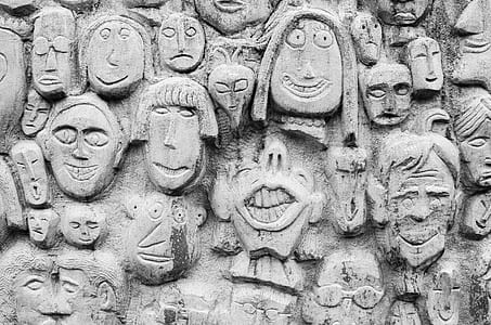 gray face-themed artworks thumbnail