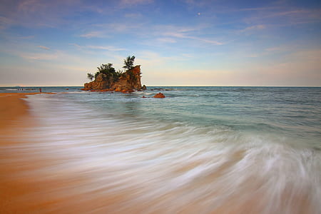 time lapse photography of seashore thumbnail