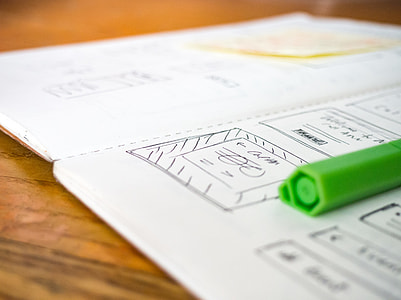 white printer paper and green pen thumbnail