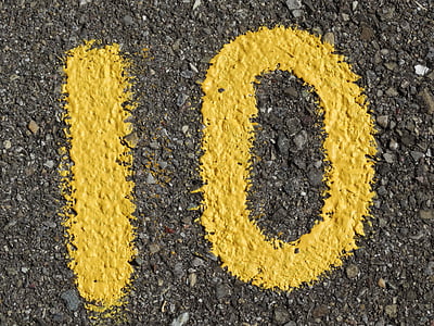 yellow 10 number ground paint thumbnail