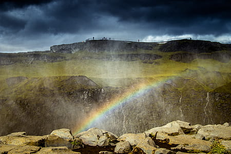 Photo of Mountain With Rainbow thumbnail