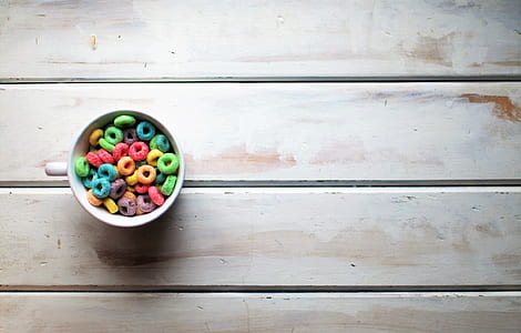 multicolored cereals on glass mug thumbnail