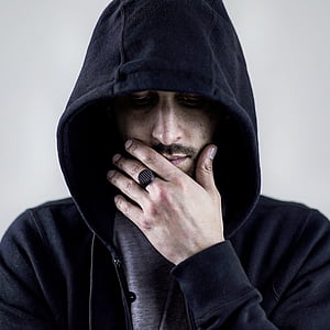 man wearing black hoodie thumbnail