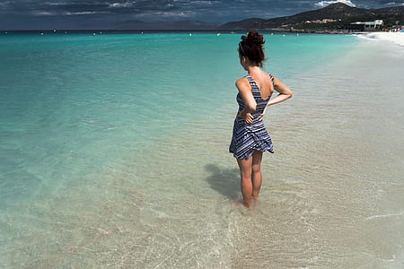 sea, landscape, mountains, beach thumbnail
