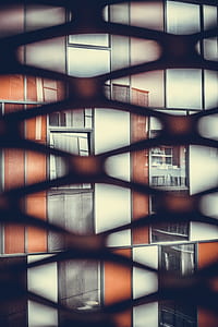 pattern, window, looking through, reflection thumbnail