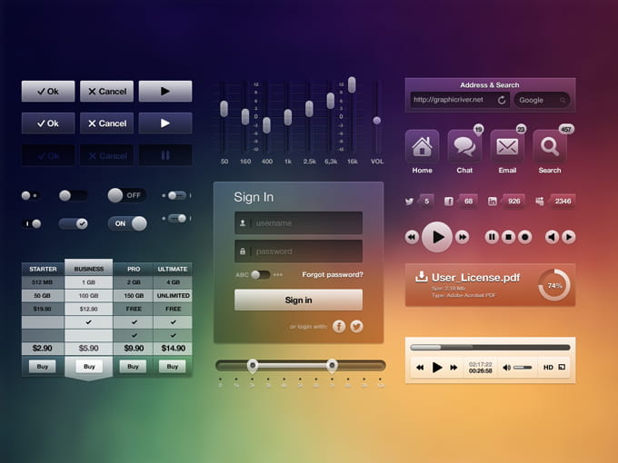 Thallium UI Kit psd file