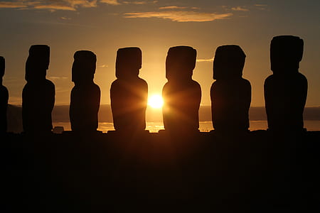 silhouette structure during sunset thumbnail