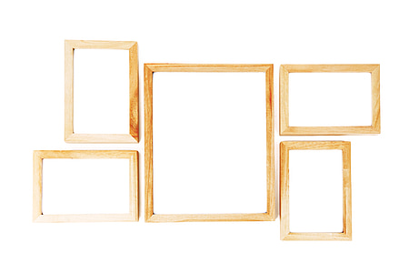 five brown wooden frames thumbnail