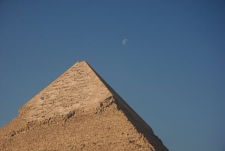 worm's-eye view photography of brown pyramid thumbnail