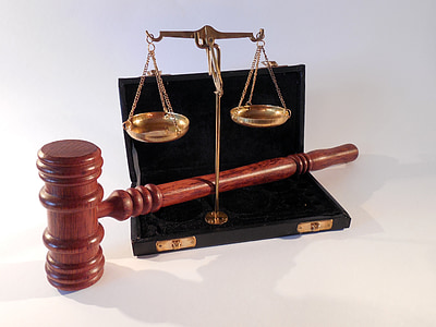 gold justice scale and brown wooden mallet thumbnail