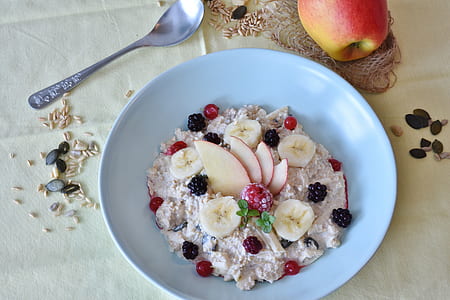 white ceramic bowl with food thumbnail
