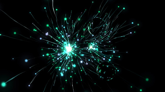 close up photography of teal LED lights thumbnail