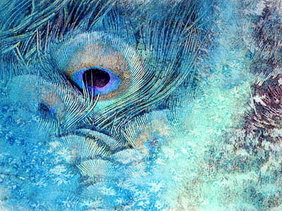 blue and white abstract painting thumbnail
