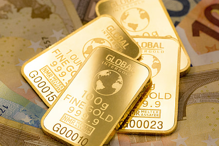 photo of four 100 grams fine gold bars thumbnail