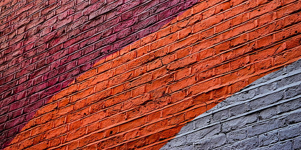 red, orange and gray painted brickw all thumbnail