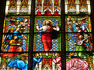 architectural photography of a cathedral interior mosaic glass design thumbnail