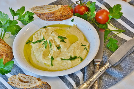 cream with bread and tomatoes thumbnail