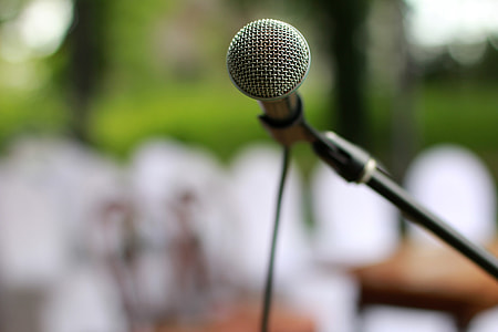 close up photography of microphone with stand thumbnail