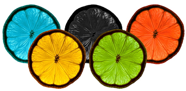 five assorted-color of sliced fruits thumbnail
