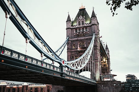 London tower bridge at Sunset illuminated with lights thumbnail