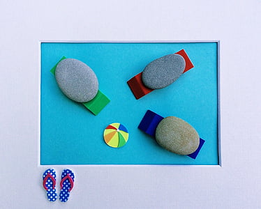 pair of blue polka-dot flip-flops thumbnail