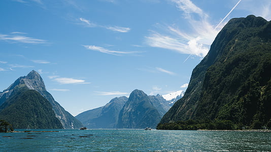 body of water between mountains thumbnail