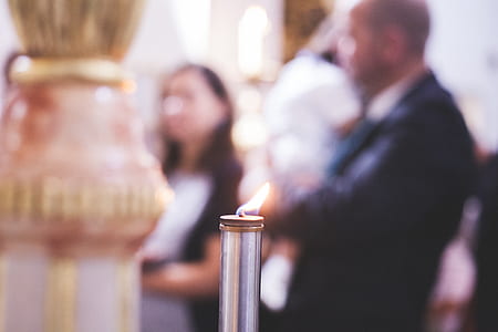 shallow focus photography of silver kerosene lamp thumbnail