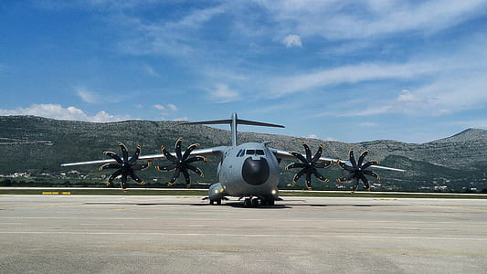 Photo of Gray and White Plane Ready for Take Off thumbnail