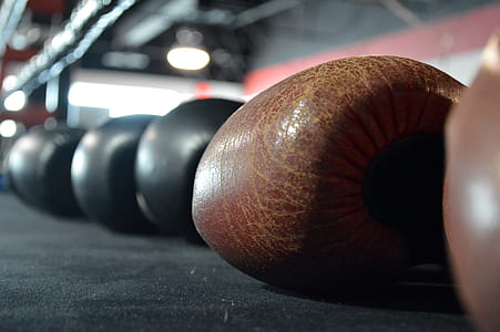 closeup photography of brown boxing gloves thumbnail