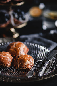 Sweet buns with cream cheese inside thumbnail