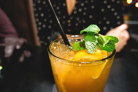 Orange juice drink with mint thumbnail