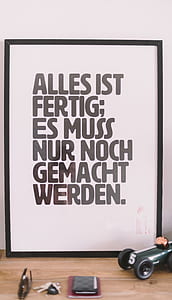 alles ist fertig; signage with frame thumbnail