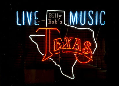 Live Music Billy's Bob's Texas neon signage thumbnail