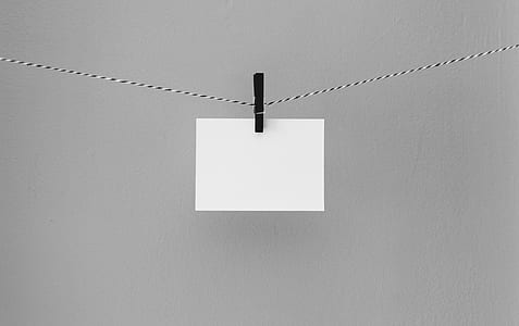 white paper hanging holding clip thumbnail