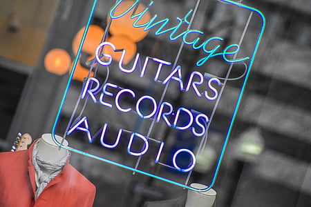 Guitars Records Audio LED signage thumbnail