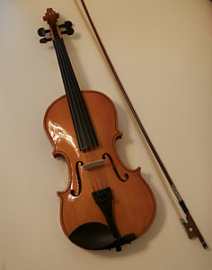 brown violin with bow thumbnail
