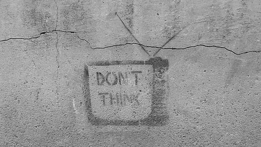 gray and black Don't Think digital wallpaper thumbnail
