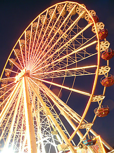 aerial photography of brown ferris wheel thumbnail